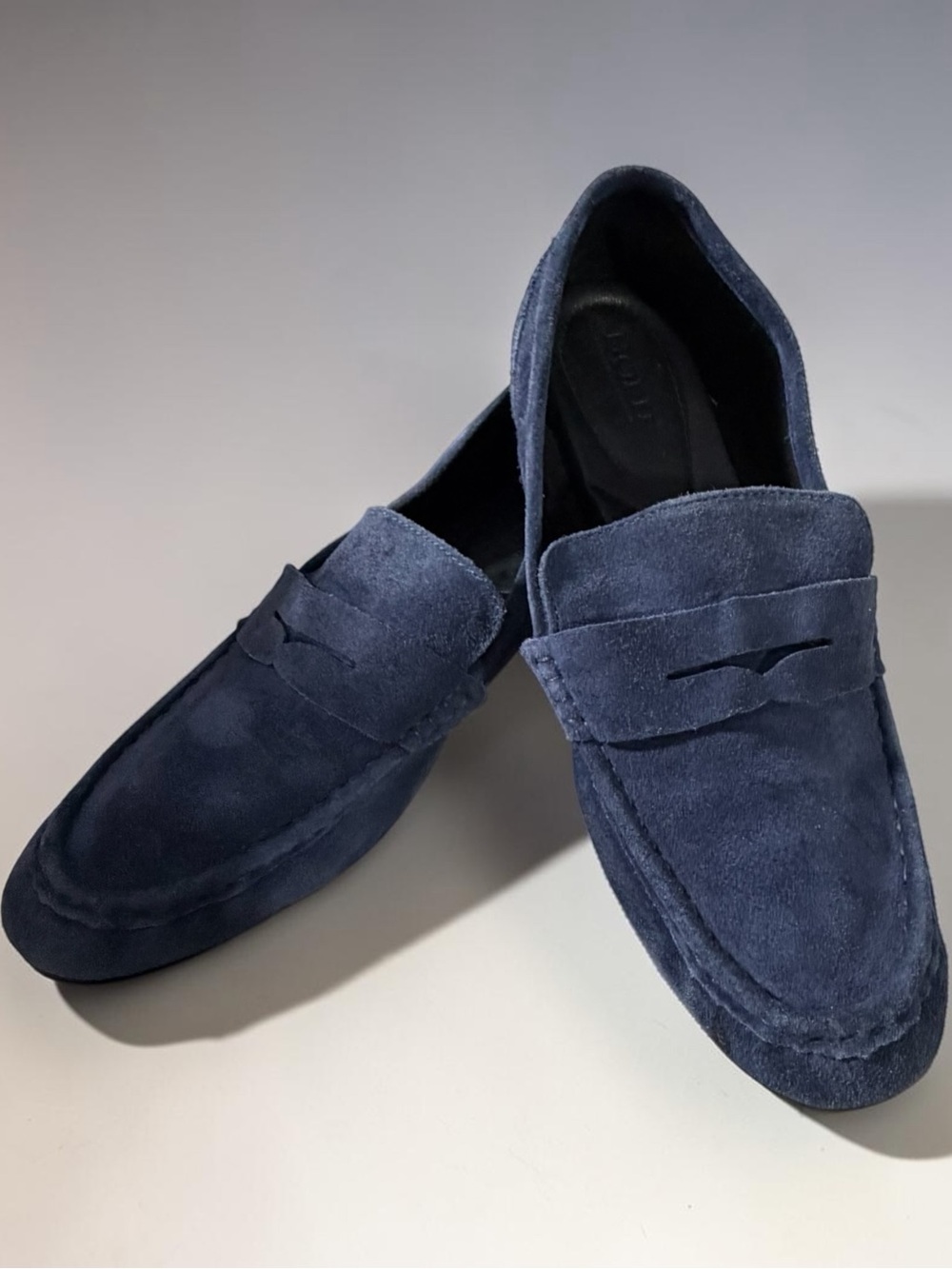 Woman's Born Navy Suede Penny Loafers- Size 9.5